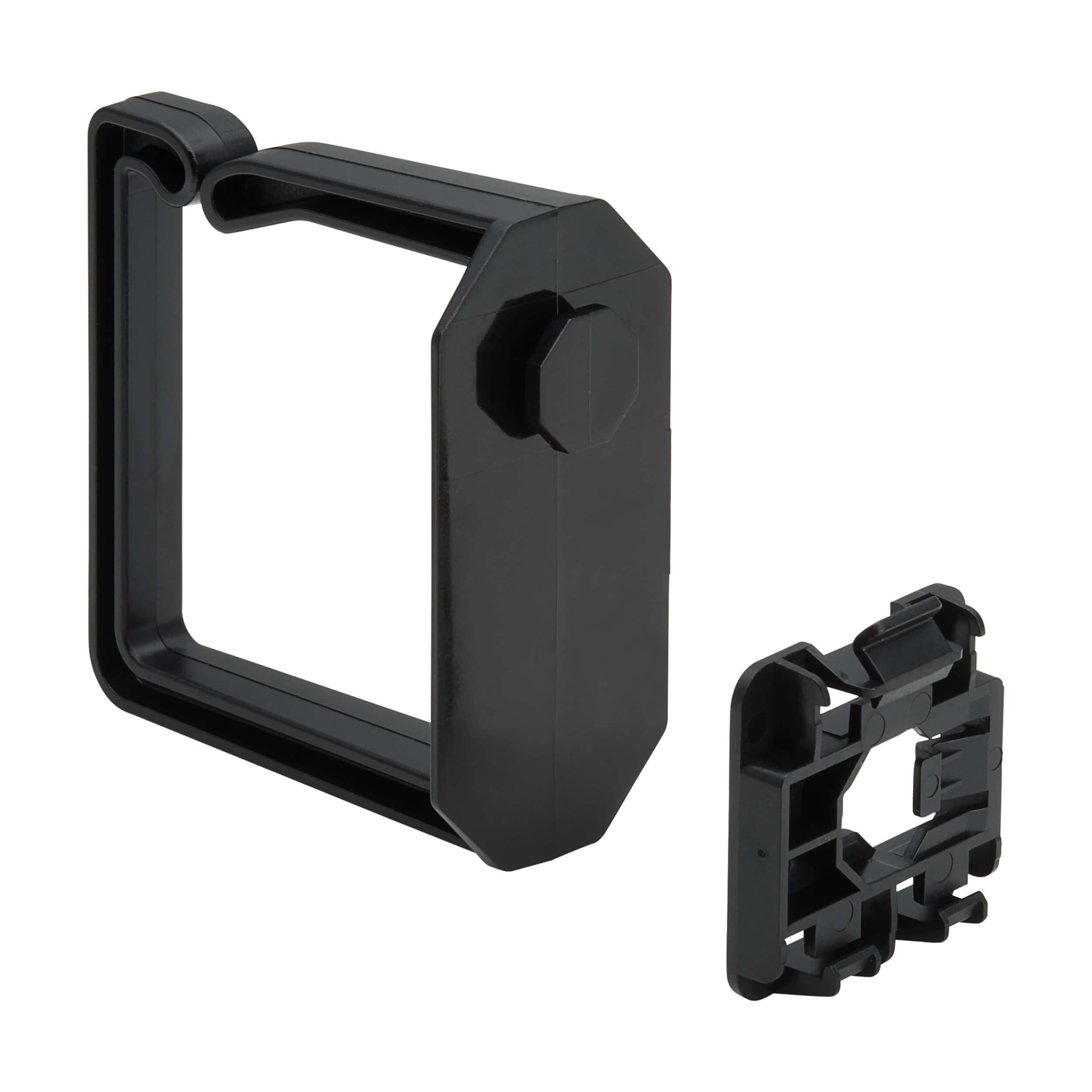 Eaton Tripp Lite Series Cable Management D-Rings for DIN Rails - Multi-Angle, 2U, Black, 2 Pack