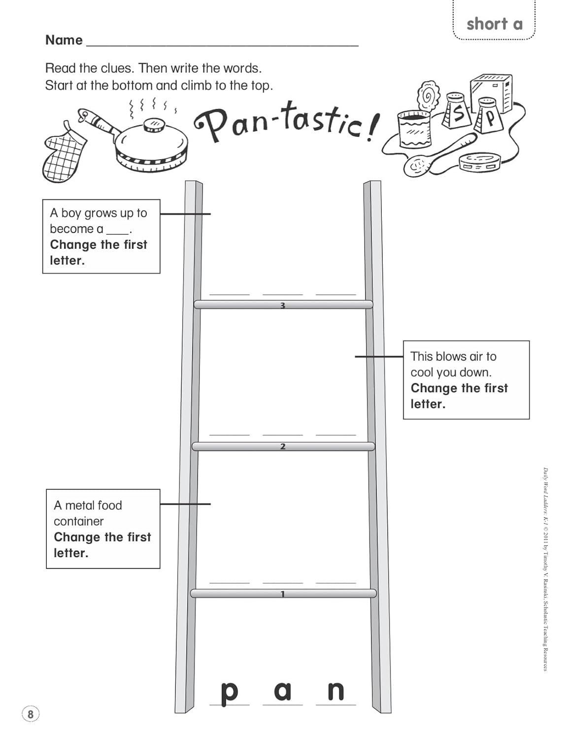 Scholastic Daily Word Ladders, Grades K-1