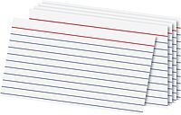Office Depot Index Cards, 3in. x 5in., Ruled, White, 100, OD40153