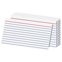 Office Depot Index Cards, 3in. x 5in., Ruled, White, 100, OD40153