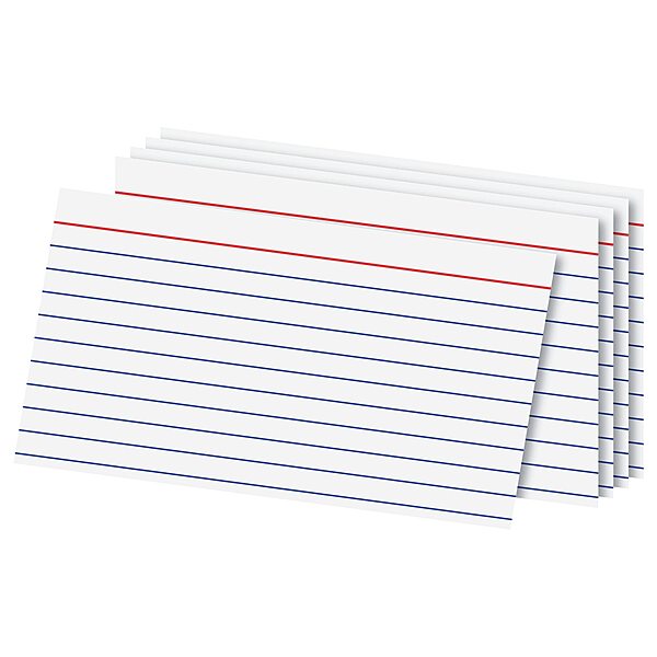 Office Depot Index Cards, 3in. x 5in., Ruled, White, 100, OD40153