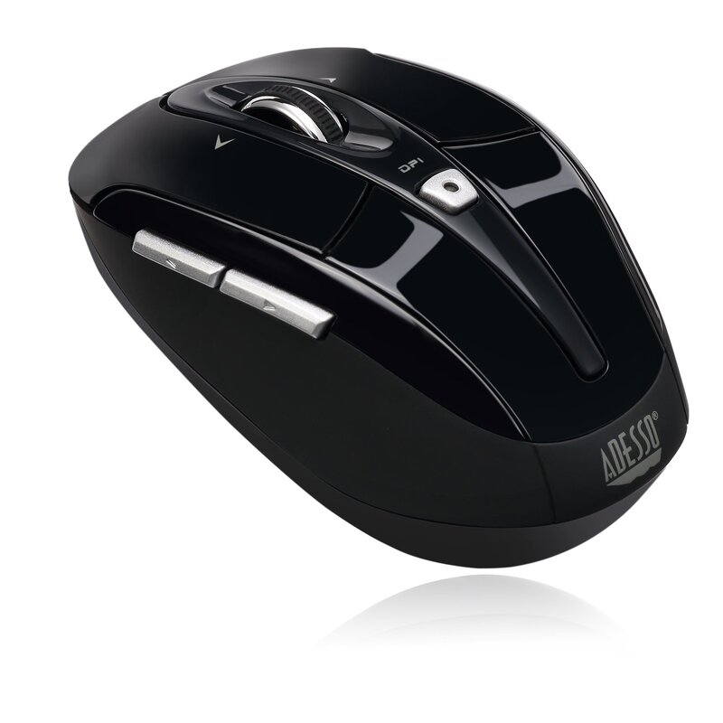 ADESSO iMouse S60 Wireless Optical Mouse with 2.4 GHz RF, Programmable Driver, Tilt-Wheel Scrolling