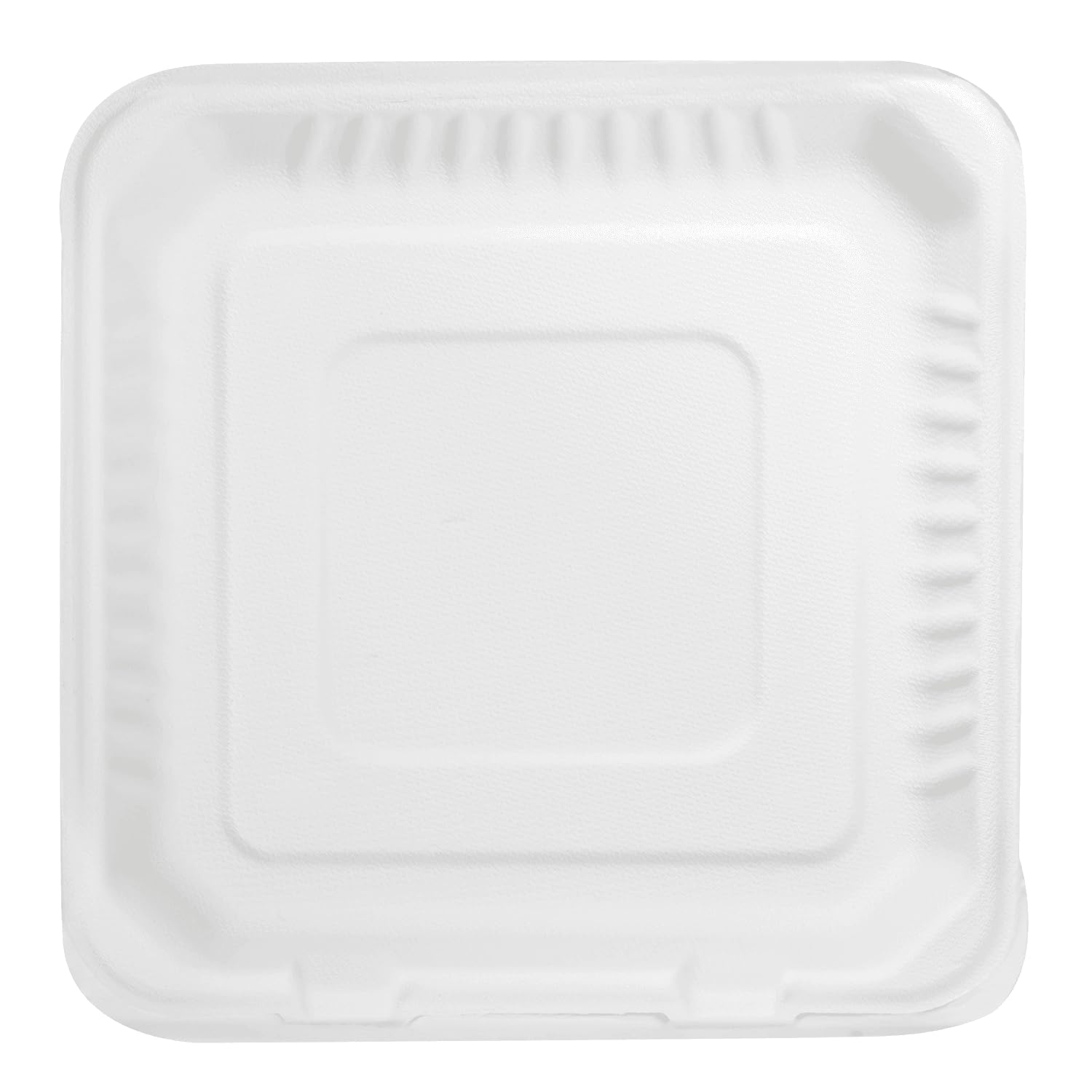 Karat Earth KE-BHC99-1C 9" x 9" Bagasse Hinged Clamshell Container (Pack of 200)