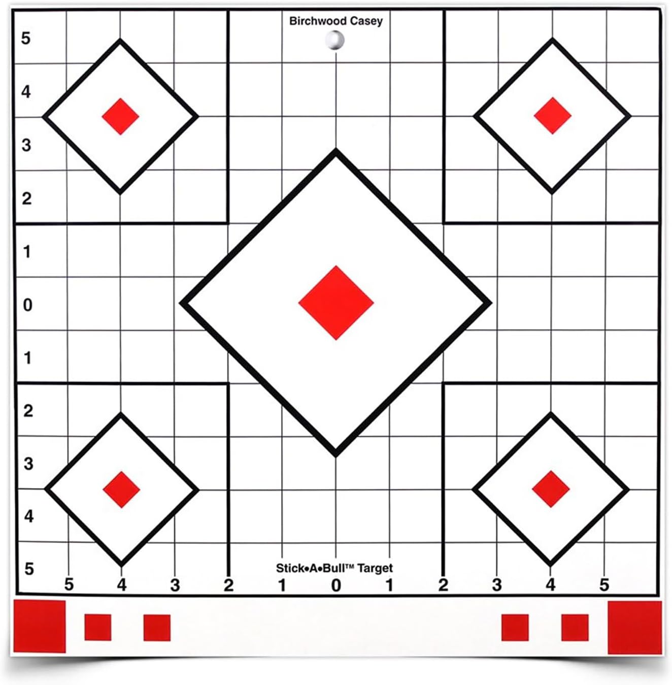 Birchwood Casey Stick-A-Bull 12-Inch Self-Adhesive Paper Shooting Targets for Short or Long Range Practice | Repair Pasters