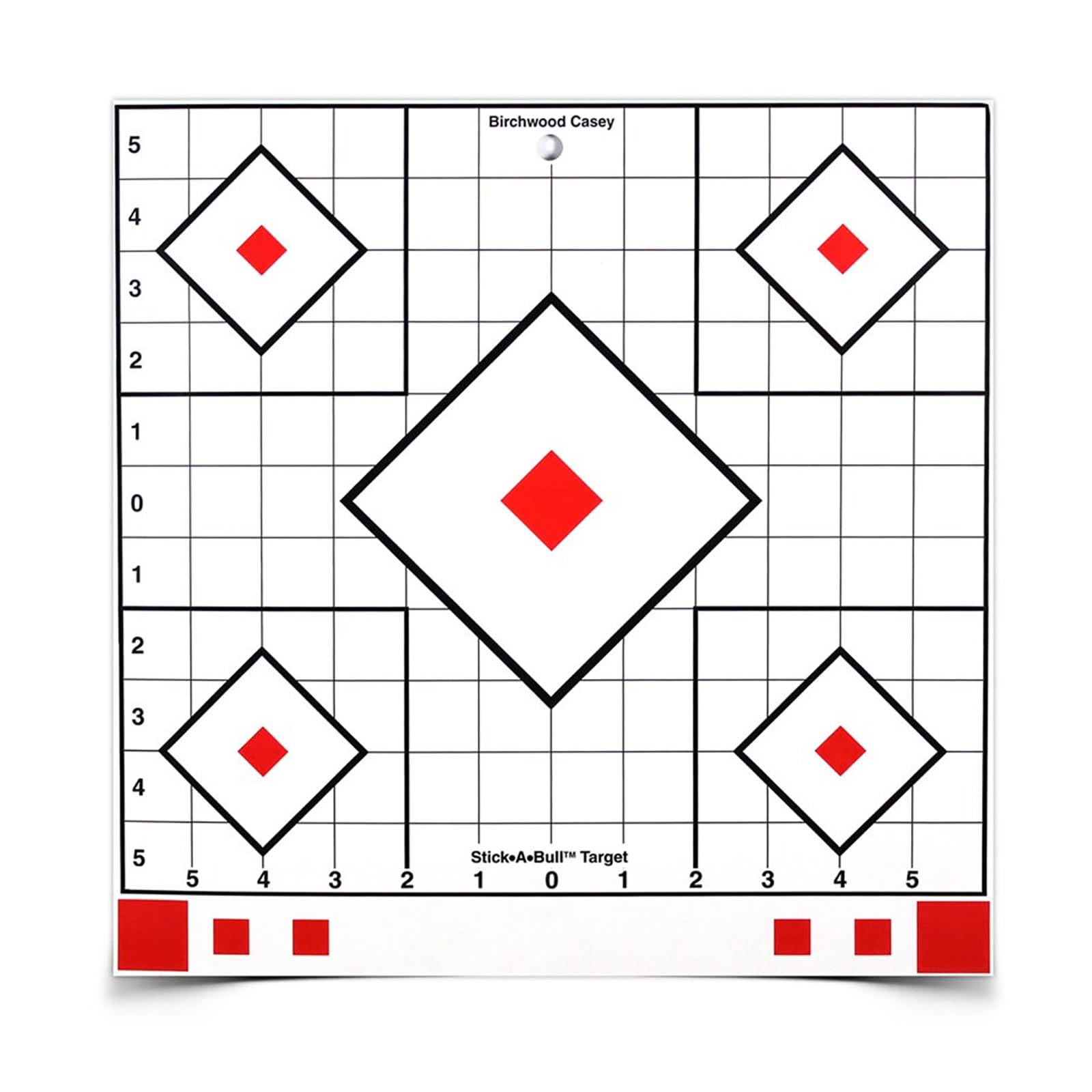 Birchwood Casey Stick-A-Bull 12-Inch Self-Adhesive Paper Shooting Targets for Short or Long Range Practice | Repair Pasters