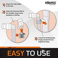 Source M.C. 3L Ultimate Low Profile Hydration System with UTA Rapid Refill Adapter and Magnetic Clip Kit, Coyote (4325190203)