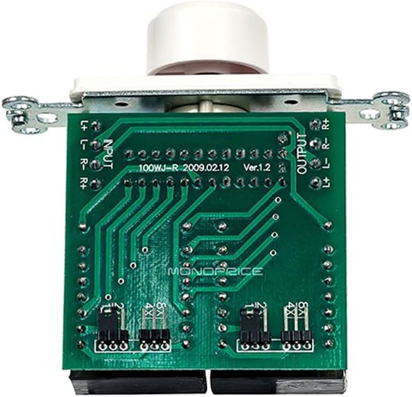 Monoprice Rotary Wall-Plate Speaker Volume Controller, Single-Gang, White