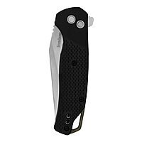 Kershaw Runoff Folding Pocket Knife, 3.1 inch Satin Finish Clip Point Blade, Black GFN handle, Manual Opening, Button Lock