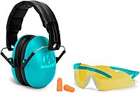 WALKER'S Youth & Women's Low Profile Folding Padded Hearing Protection Earmuffs