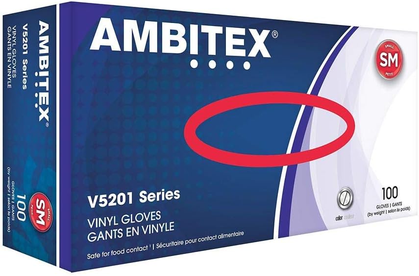 Tradex International Powder-Free Vinyl General Purpose Gloves, Small, Clear, Box Of 100