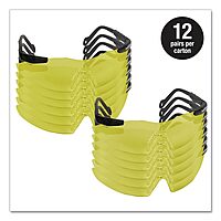 Smith & Wesson 19826 Magnum 3G Safety Eyewear, Polycarbonate Anti-Scratch Lenses, One Size, Black Nylon Frame, Amber