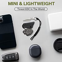 CIVIVI Gramis Mini Fixed Blade Neck Knife for EDC, Swedish 14C28N Steel, With Kydex Sheath with Chain and Lanyard C23004-2 Plain