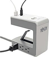 Eaton Tripp Lite Series 6-Outlet Surge Protector w/2 USB-A (2.4A Shared) & 1 USB-C (3A) - 8 ft. Cord, 1080 Joules, Desk Clamp - TLP648USBC