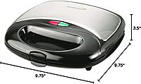 Brentwood TS-243 Non-Stick Dual Waffle Maker, Black