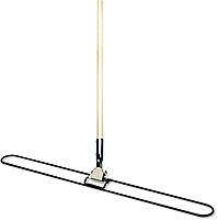 Boardwalk 1490 Clip-On Dust Mop Handle, Lacquered Wood, Swivel Head, 1" Dia. x 60in Long