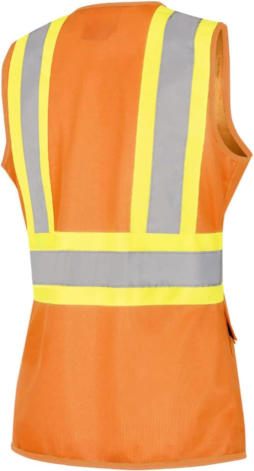 Pioneer Safety Vest for Women With Pockets - Hi-Vis Reflective Tape