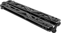 Kershaw Balanza Flipping Butterfly Trainer Knife, BlackWash Design, 4.3 Inch Rounded Stainless Steel Drop Point Blade