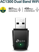 TP-Link Archer T2U 11AC USB WiFi Adapter - Dual Band 2.4G/5G AC600 Wireless Network Card, WiFi Dongle, Mini size