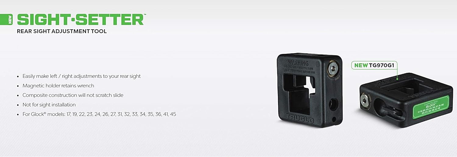 TruGlo Sight-Setter Durable Compact Lightweight Easy-to-Use Rear Sight Adjustment Tool Compatible with All Glock Models One