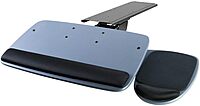 Mount-It! Under Desk Keyboard Tray, Adjustable Keyboard and Mouse Drawer Platform with Ergonomic Wrist Rest Pad