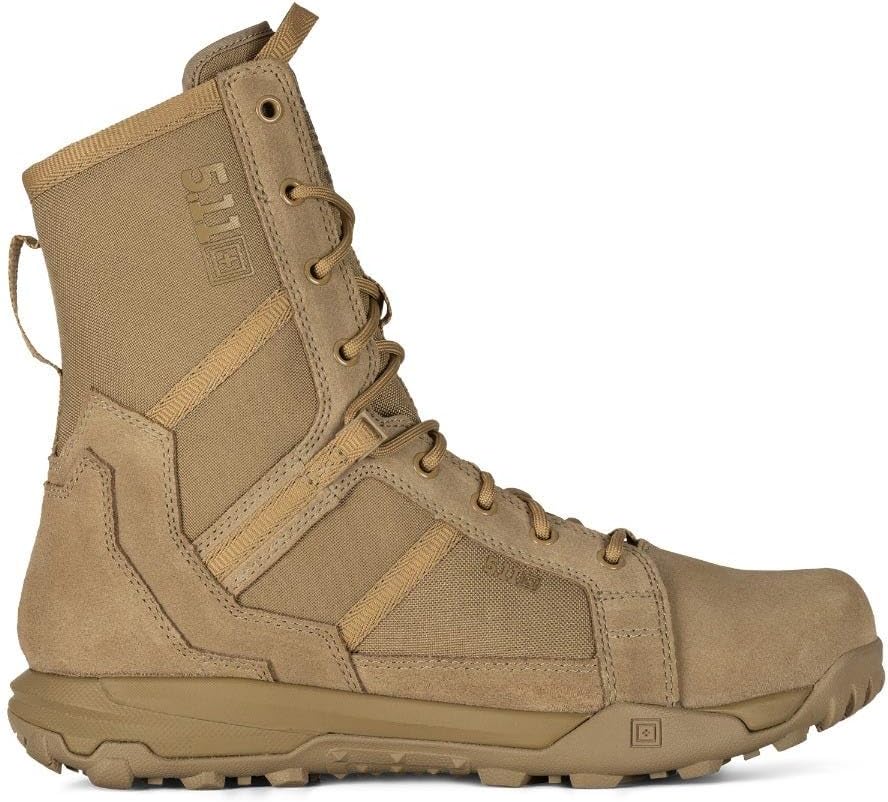 5.11 Tactical Men's A/T 8 ARID Boots with Side Zipper, Coyote