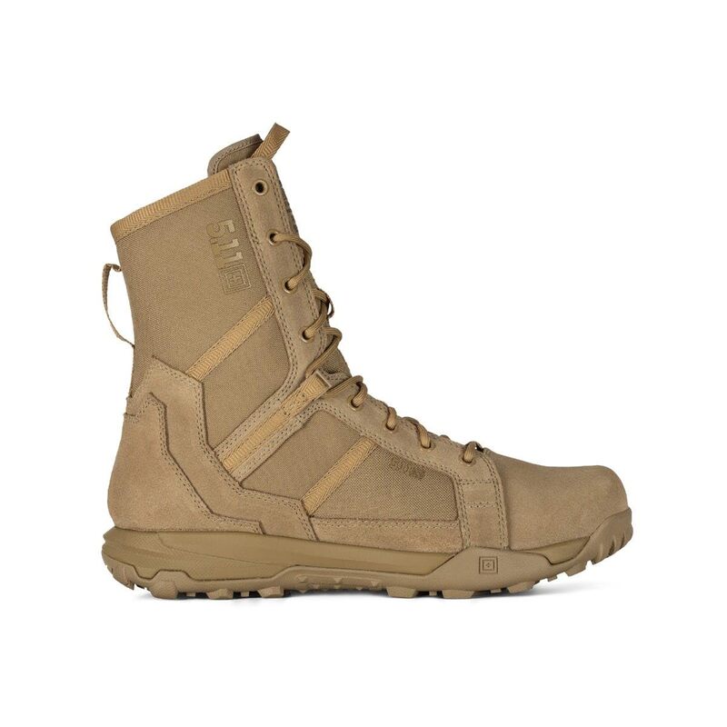 5.11 Tactical Men's A/T 8 ARID Boots with Side Zipper, Coyote
