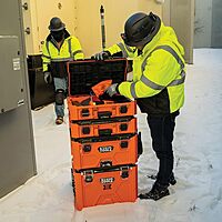 Klein Tools 54804MB MODbox Small Tool Box, Heavy Duty Organizer with Removable Tray, Water and Debris Resistant