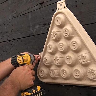 Birchwood Casey 3D 15 3/4" Pool Rack Targets | Lightweight Triangle Shooting Training Targets with Mounting Tab | Pack of 3