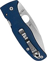 Spyderco Bodacious Pocket Knife 3.63" Drop Point CPM-SPY27 Satin Blade Blue G-10 Handle