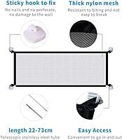 Leeofty Puerta de Seguridad para Perros