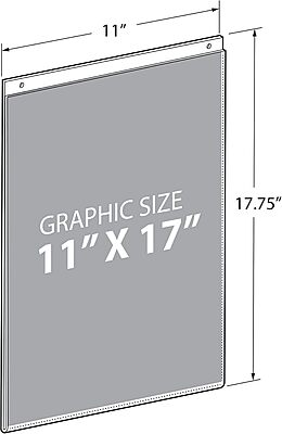 AZAR DISPLAYS U-Frame Wall-Mount Acrylic Sign Holders, Clear, Pack Of 10