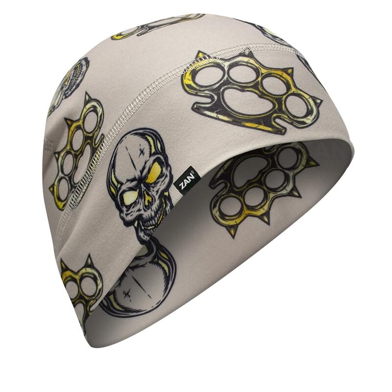 Zan® Helmet Liner/Beanie SportFlex® Series Greige Spiked Brass Knuckles