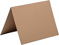 JAM PAPER Blank Foldover Cards - Brown Kraft 60lb - 25/Pack