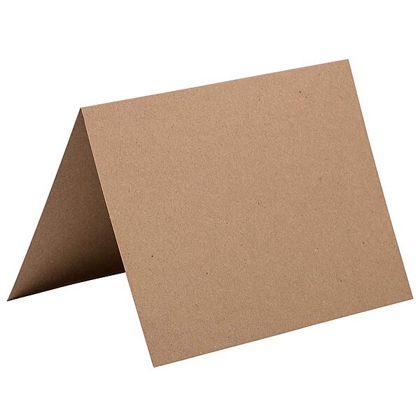 JAM PAPER Blank Foldover Cards - Brown Kraft 60lb - 25/Pack