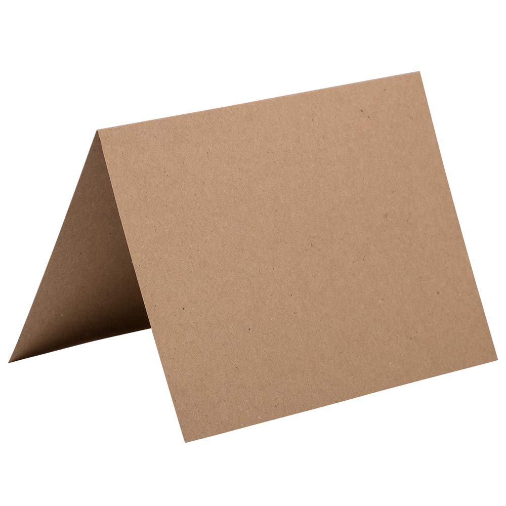 JAM PAPER Blank Foldover Cards - Brown Kraft 60lb - 25/Pack