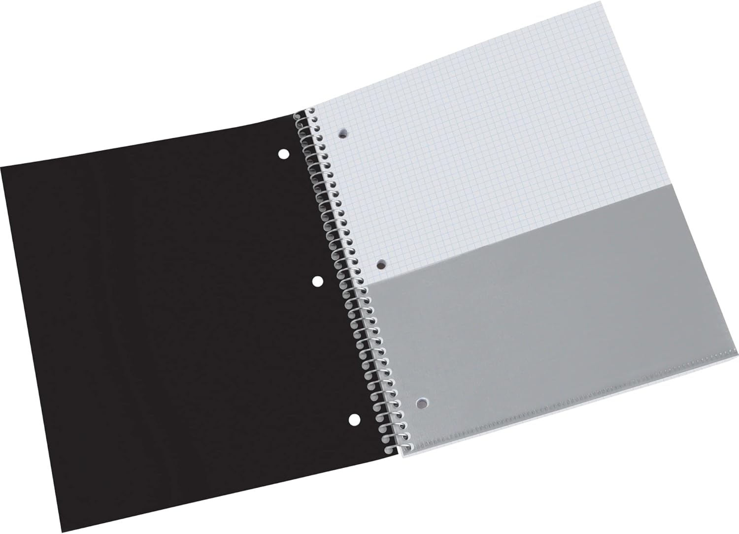 Office Depot® Brand Stellar Poly Notebook, 8-1/2" x 11", 1 Subject, Quadrille Ruled, 100 Sheets, Black
