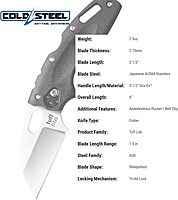 COLD STEEL Tuff Lite Plain Blade Pocket Folding Knife