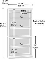Sauder Select 5-Shelf Engineered Wood Bookcase
