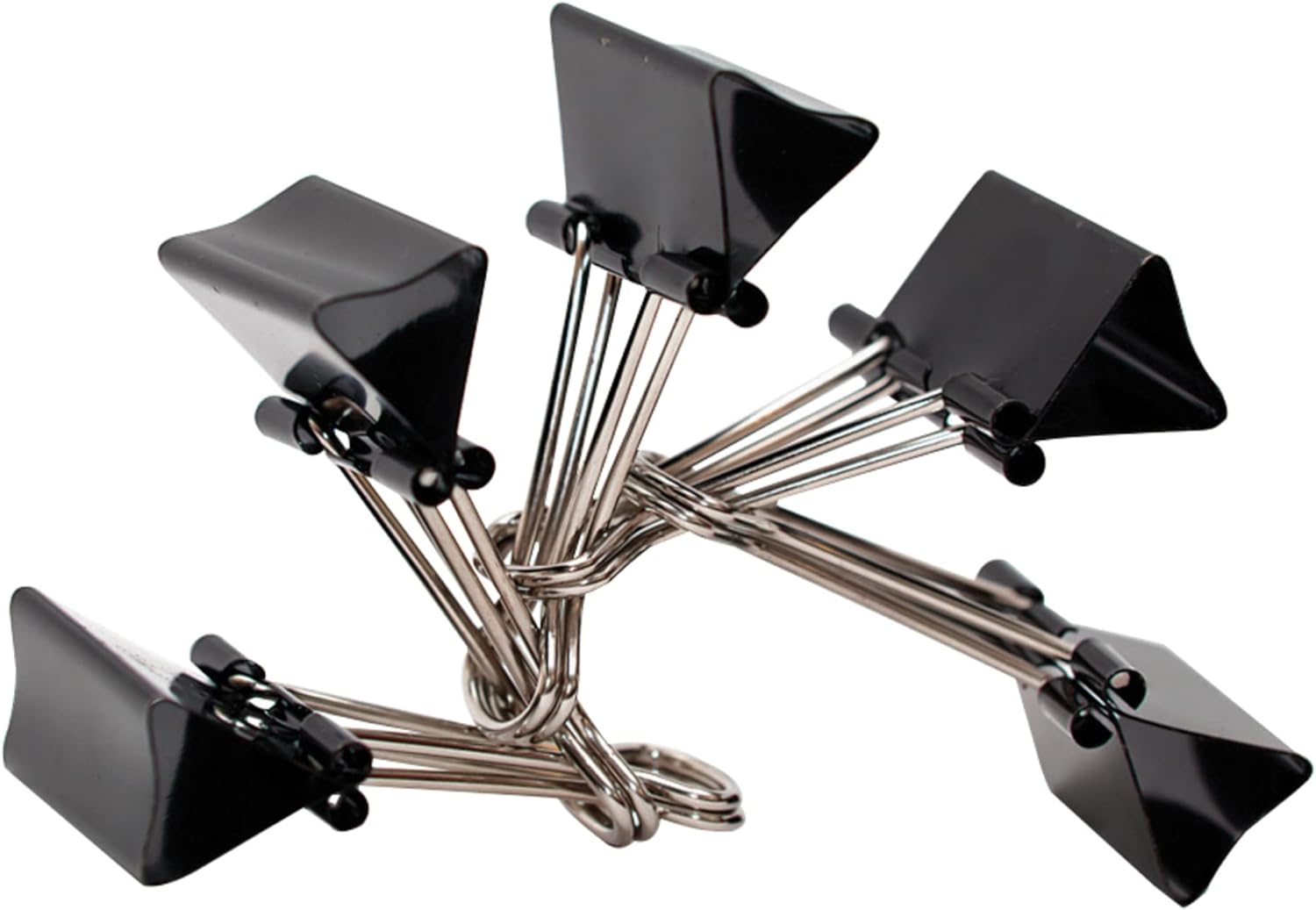 Office Depot Brand Binder Clips, Medium, 1-1/4in Wide, 5/8in Capacity, Black, Pack Of 144 (12 Boxes Of 12 Clips)