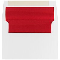 JAM PAPER Foil-Lined Invitation Envelopes - White with Foil Lining - 25/Pack