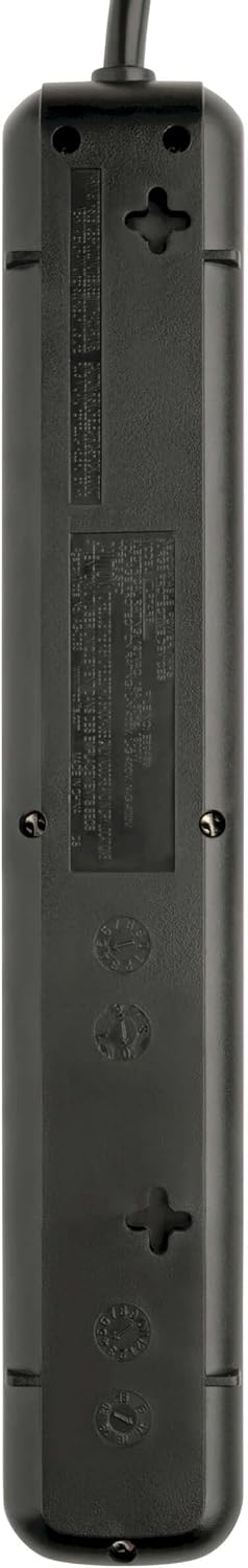 TRIPP LITE 7-Outlet Surge Protector Power Strip (6 Right-Angle + 1 Transformer), 4 ft Cord