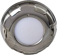 Lumitec Aurora - LED Dome Light - Polished SS Finish - 2-Color White/Blue Dimming