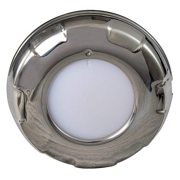 Lumitec Aurora - LED Dome Light - Polished SS Finish - 2-Color White/Red Dimming