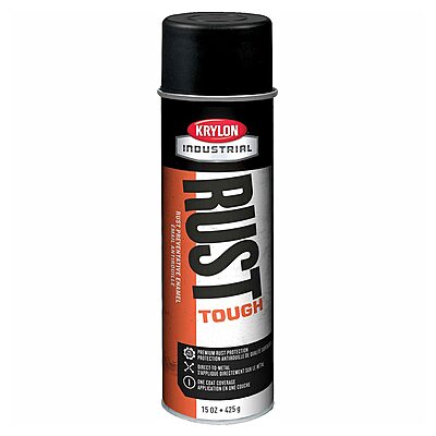 Krylon Industrial Rust Tough Acrylic Enamel Flat Black - Lot of 6