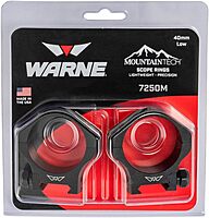 Warne Mountain Tech 1 inch, 30mm, 34mm, 35mm, 40mm Scope Optic Rings (40mm-Low)