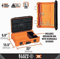 Klein Tools 54804MB MODbox Small Tool Box, Heavy Duty Organizer with Removable Tray, Water and Debris Resistant