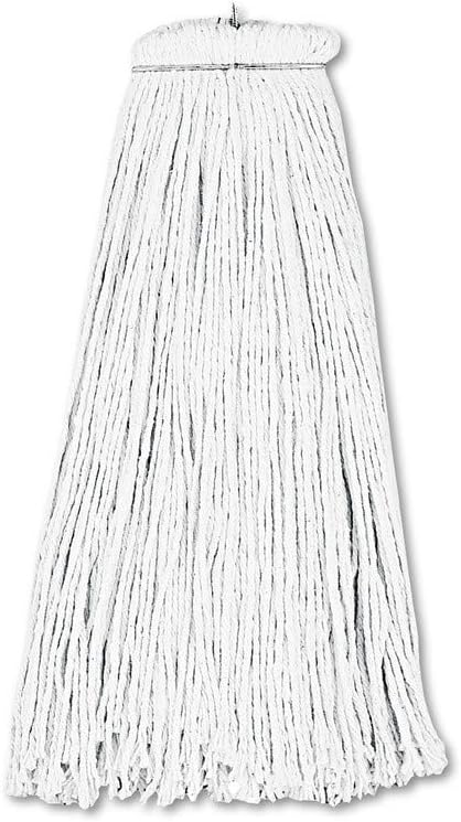 Boardwalk Cut-End Lie-Flat Wet Mop Head, Rayon, 16 oz, White - BWK716REA