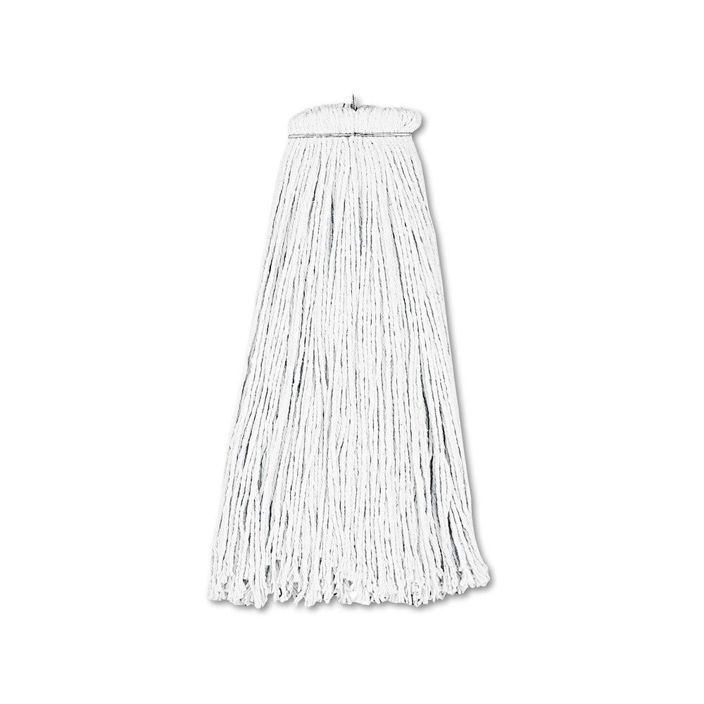 Boardwalk Cut-End Lie-Flat Wet Mop Head, Rayon, 16 oz, White - BWK716REA