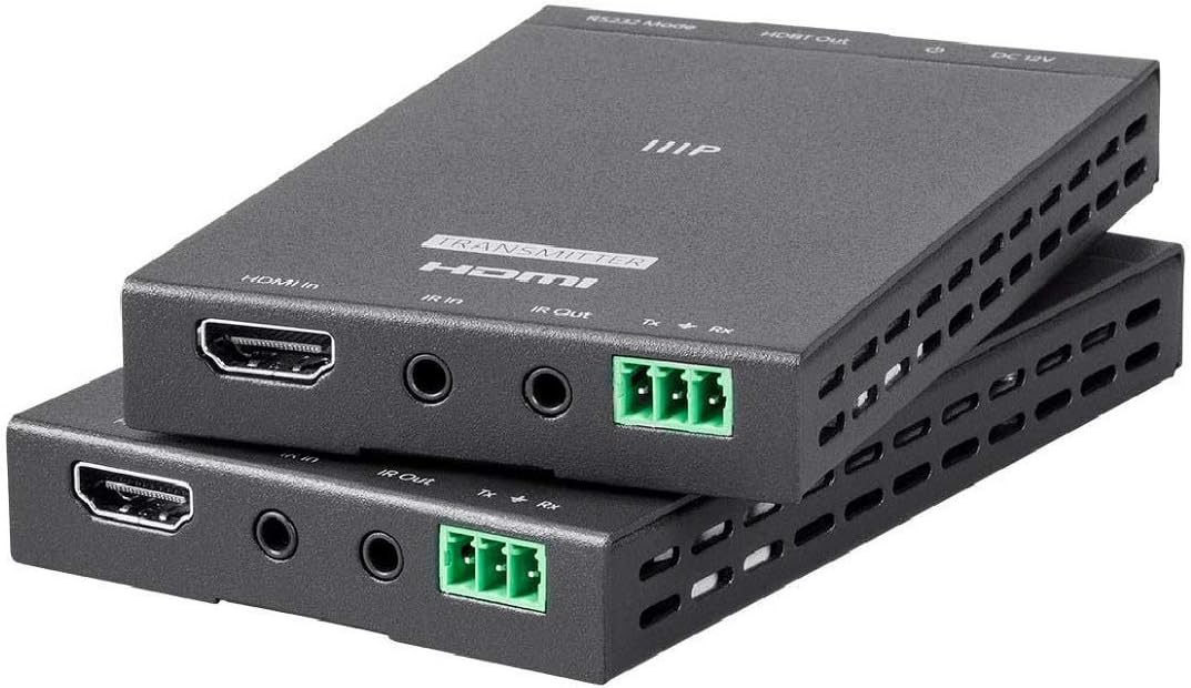 Monoprice 4K Pro HDBaseT Extender Kit, IR, 70 Meters with PoC, RS232, HDCP 2.2