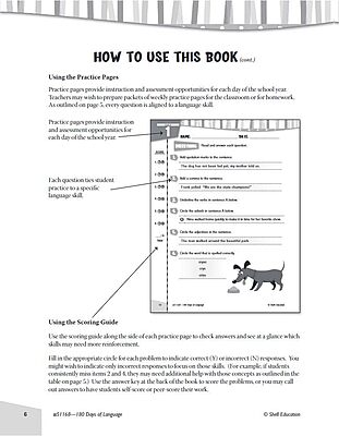 Shell Education 180 Days of Language for Third Grade (180 Days of Practice)
